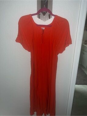 Old Navy Orange Tie-Front Scoop Neck Dress
